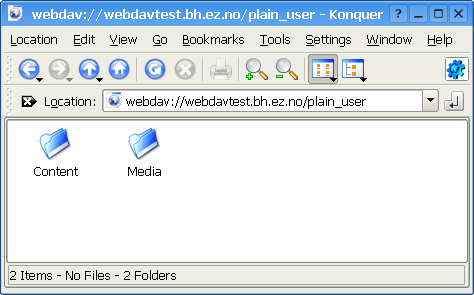 WebDAV - Top level nodes