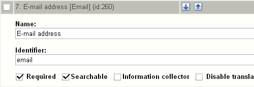 Class attribute edit interface for the "Email" datatype.