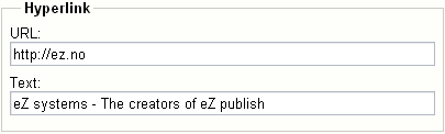 Object attribute edit interface for the "URL" datatype.