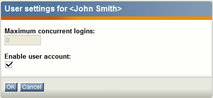 Enabling and disabling user accounts