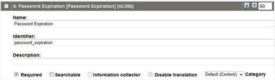 Adding "Password Expiration" attribute.