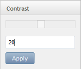 Adjusting the contrast by entering the exact number
