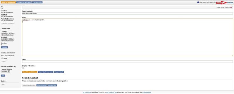 Autosave Preview Link