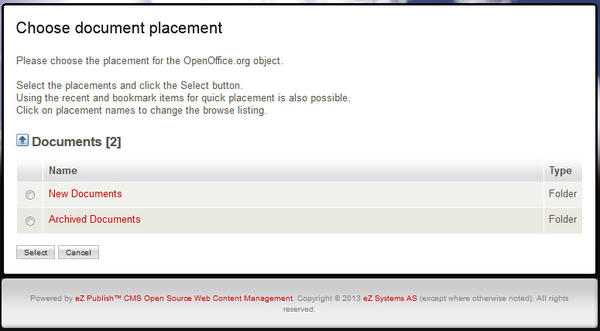 Choosing Document Placement while exporting
