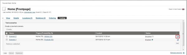 Editing Test Scenario