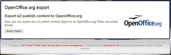 Exporting content to Open Document Format