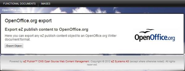 Exporting content to OpenOffice.org