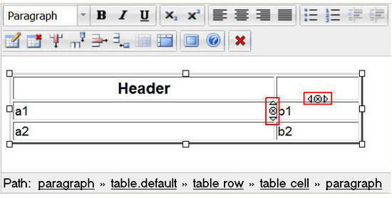 Inserting column without button