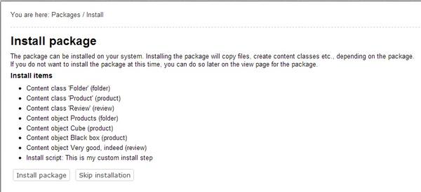 Installing Custom Package