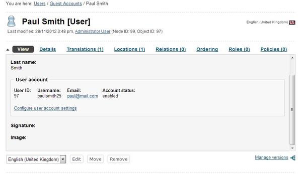 New Created User