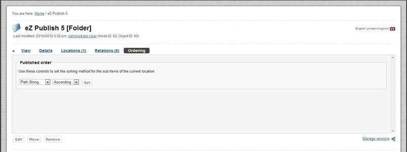 Ordering Content