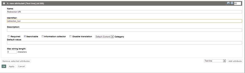 Redirection URI Attribute