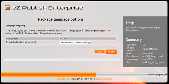 Setup Wizard Package Language Support