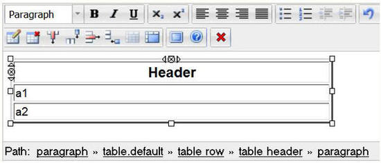 Table after deleting column
