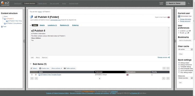 The Content Structure Tab