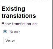 The Existing Translations Window